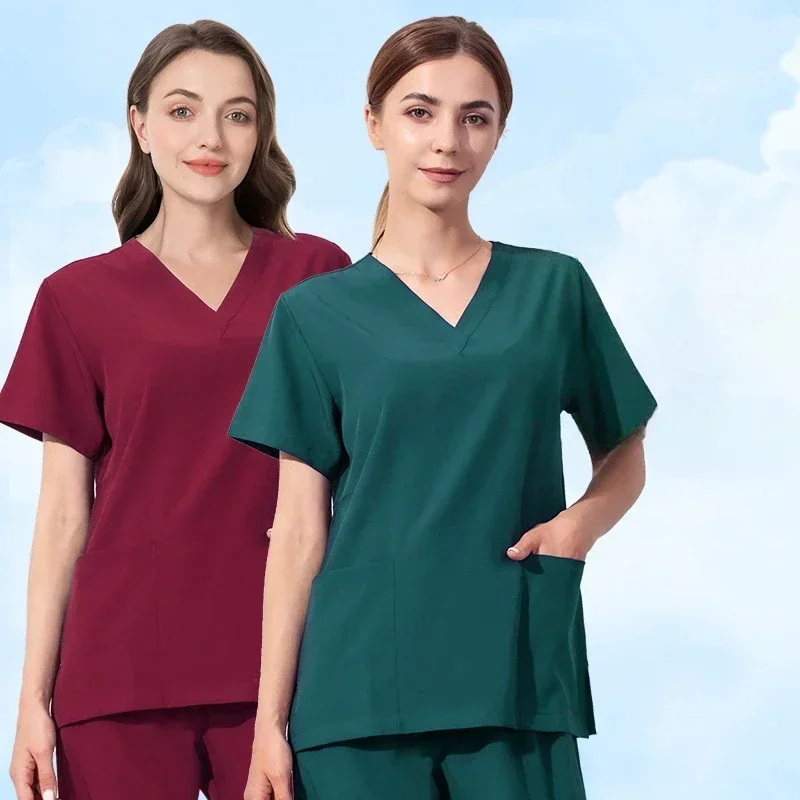 Multicolor Unisex Short Sleeved Pharmacy Nurse Uniform Hospital Doctor Workwear Oral Dental Surgery Uniforms Medical Scrubs Sets