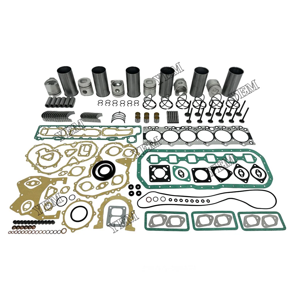 6BB1 REBUILD KIT CYLINDER LINER KIT WITH BEARINGS AND VALVE COMPATIBLE WITH ISUZU ENGINE.