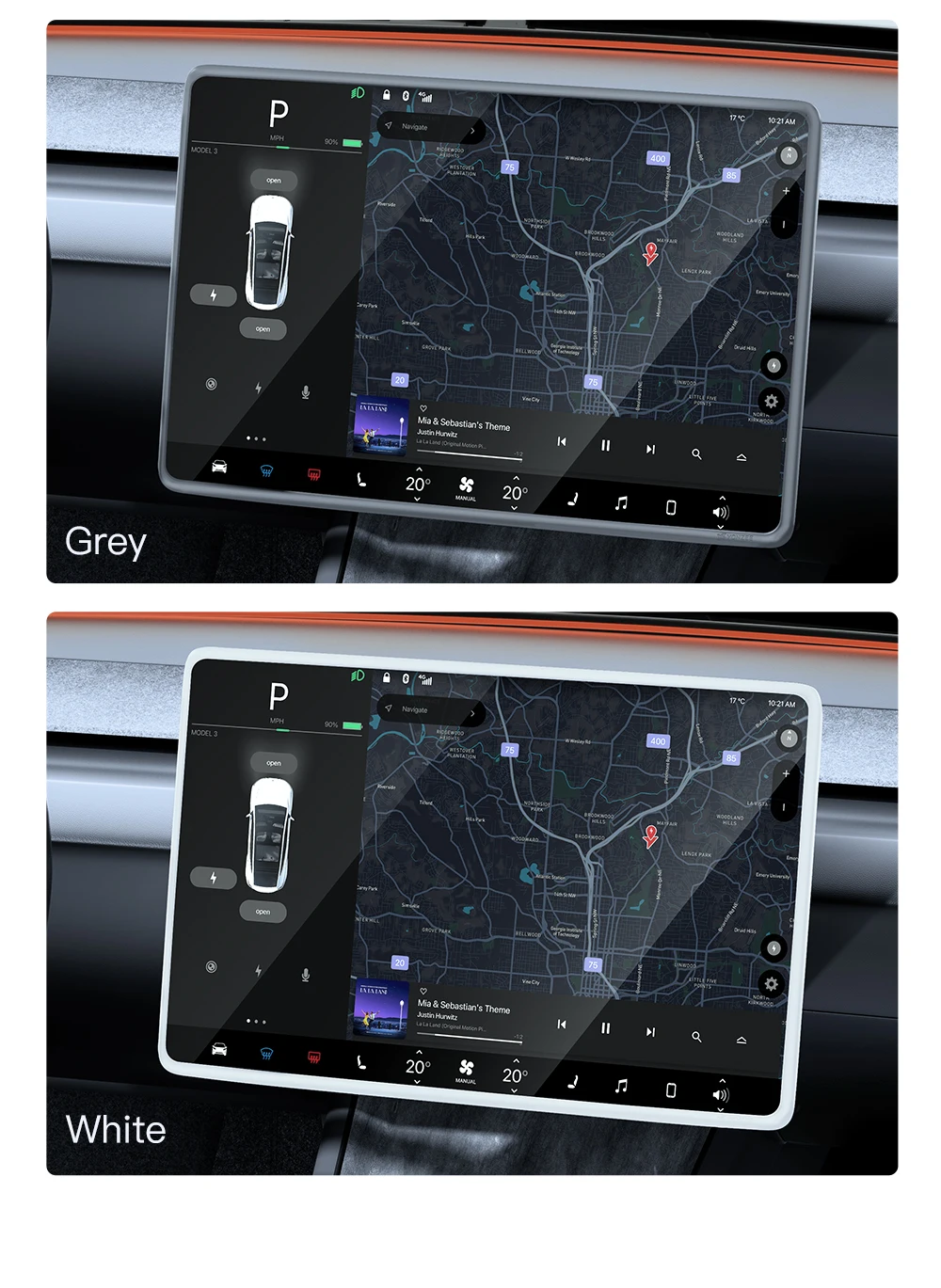 YZ Für Tesla Model 3 Y/YL Highland Juniper 2021-2026 TPU Schutzabdeckung Zentrales Steuerungsdisplay Navigationsbildschirm-Schutzfolie – Detail 19