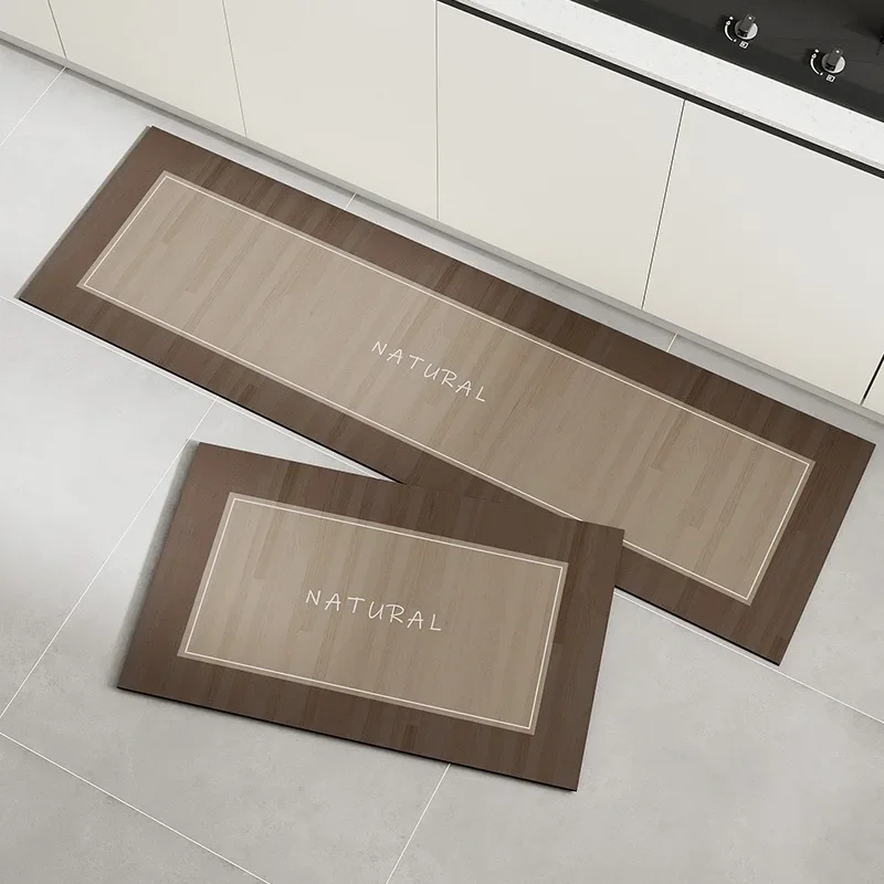 

Carpet for Kitchen Floor Mat Absorbent Long Foot Mats Soft Diatom Mud Oil Absorption Carpets Wood Grain Home Decoration Rug