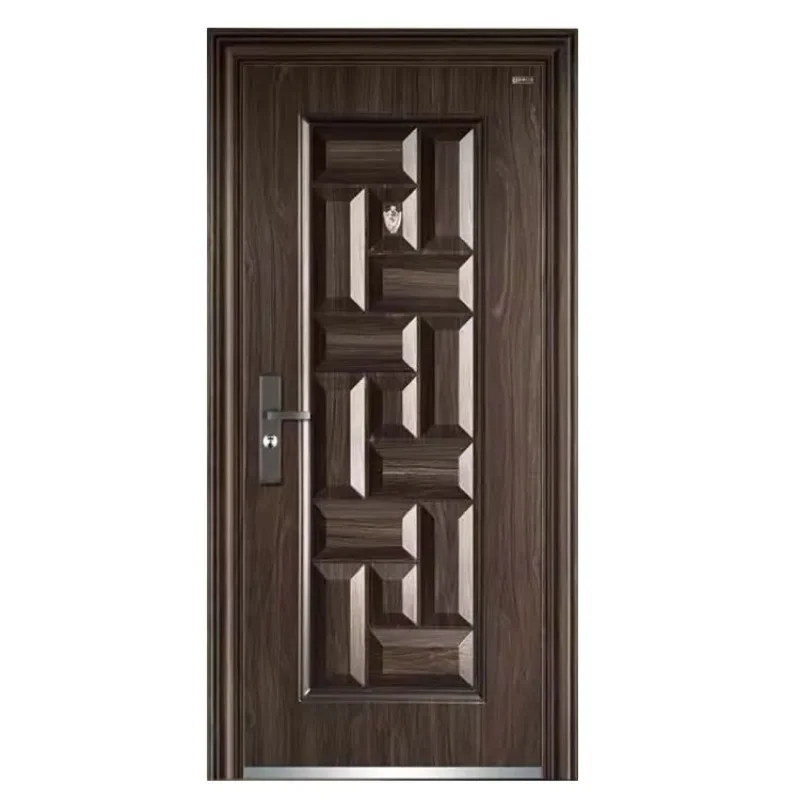 Modern Exterior Entrance Steel Security Door Front Entrance Exterior Luxury Steel Door