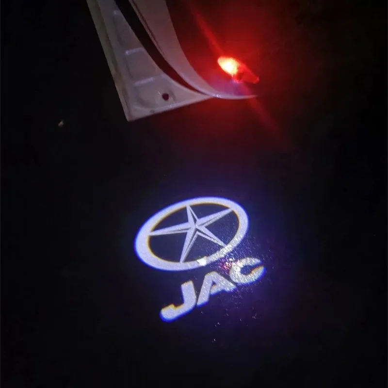 LED Decoration Wireless Welcome Light Logo Projector For JAC Car styling Door S3 S5 A13RS RS M2 T6 A13 A30 IEV4 HeYue Car Goods