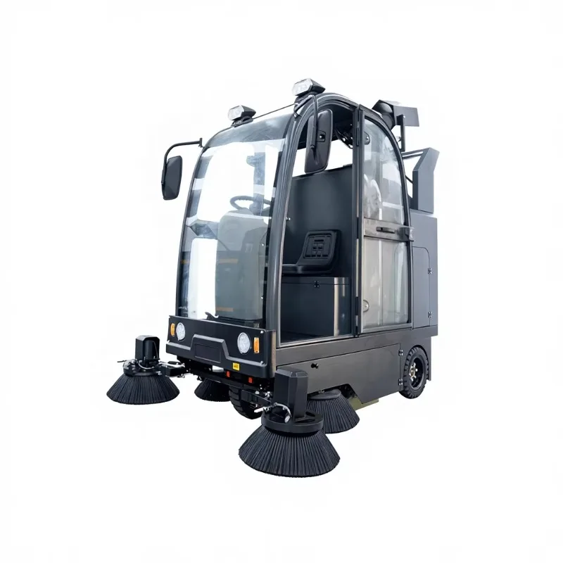Electric Road Sweeper Adjustable Sweep Width Road Cleaner For Kindergarten Campus Playground Sand Debris Sweeping Sanitation
