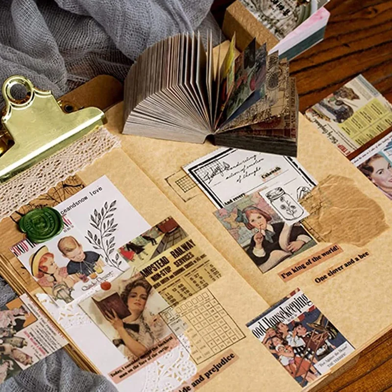 스크랩북 소재 용지, 빈티지 일기장 용품, 스크랩북용 풍경, 800 개