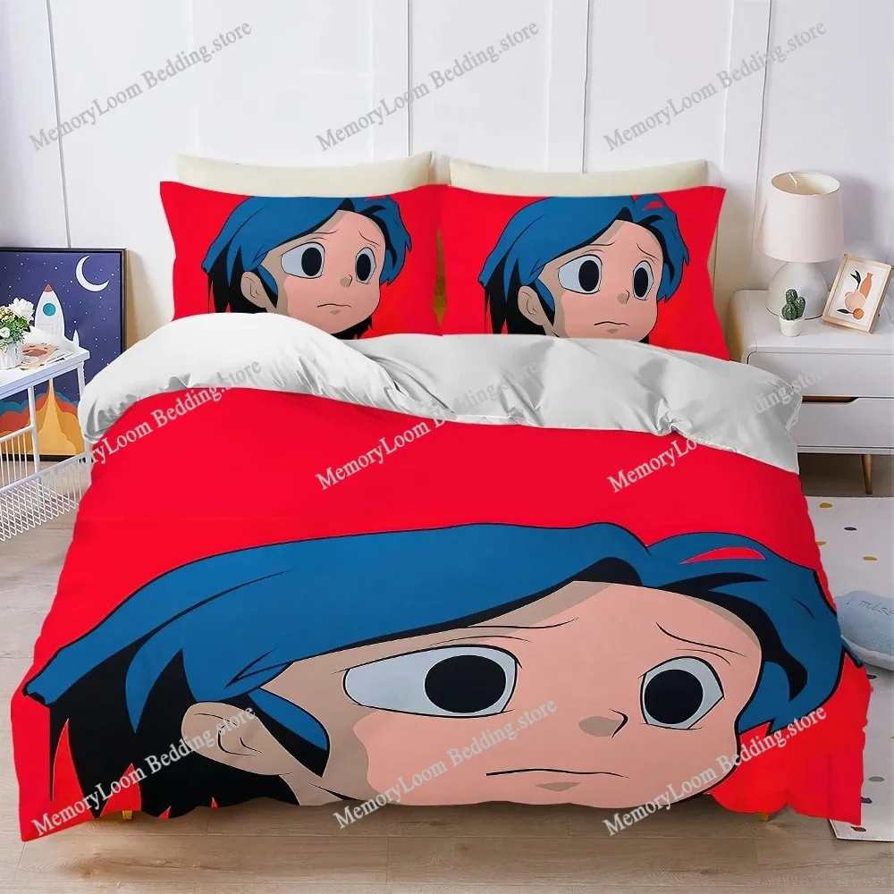 

Art Cartoon Aokizy Duvet Cover Set Home Style Bedding Soft Laundry Cotton Bed Four Seasons Student Dormitory Home Textileextile