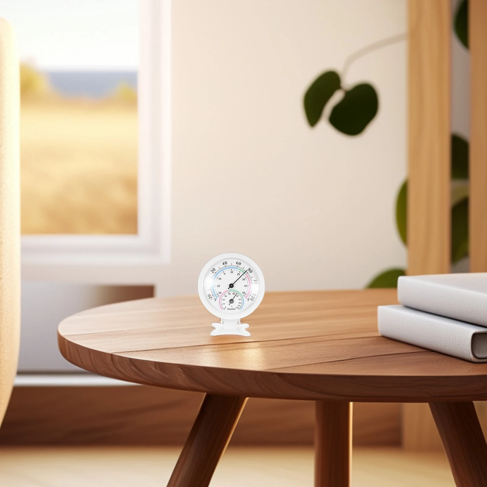 

Humidity Meter Mini Thermometer and Hygrometer Outdoor Analog Indoor White Plastic Monitor Office