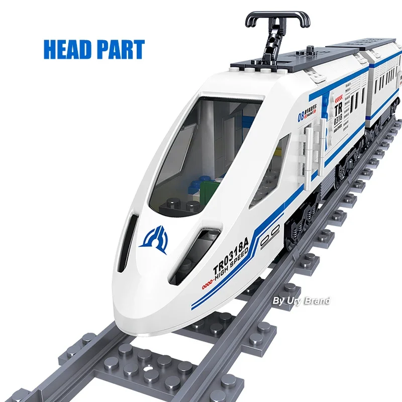 Mantenimiento de tren técnico, modelo avanzado, función de potencia de carril urbano, pistas de Motor, Juguetes de bloques de construcción para niños, MOC EXPERT