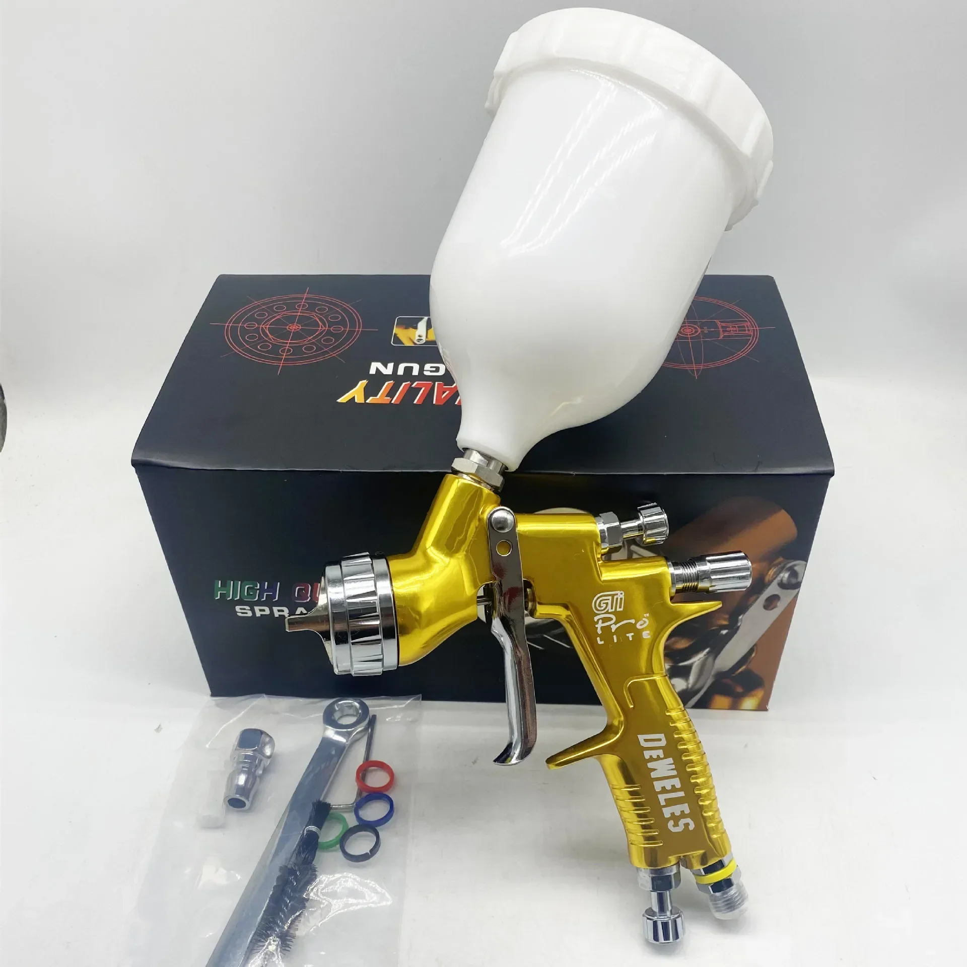 yyhcProfessional HVLP Air Paint Spray Gun 1.3mm Auto Painting Sprayer