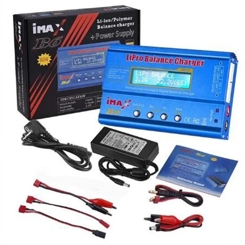 iMAX B6 b6ac 80W Batterijlader Lipo NiMh Li-Ion Ni-Cd Digitale RC B6 Lipro Balanslader Ontlader + 12V 5A Adapter