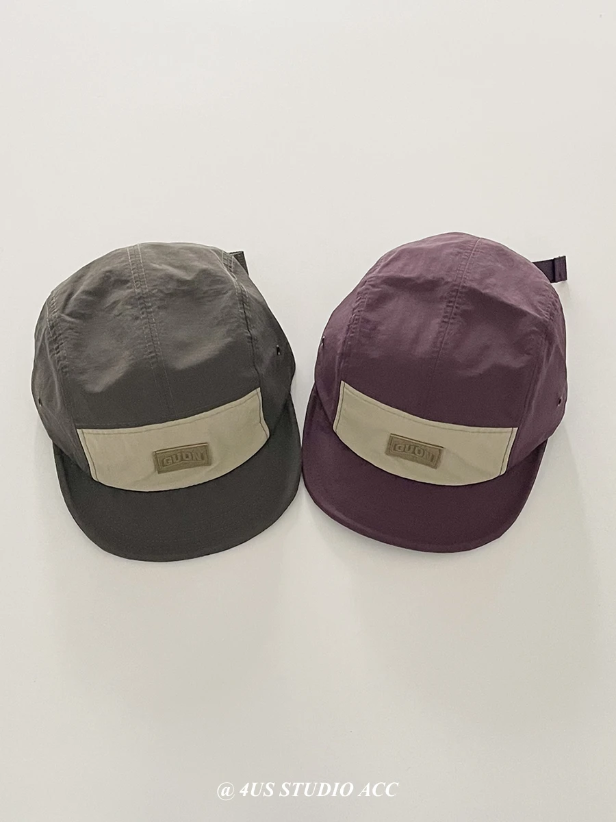 Five-Piece Hat Retro Short Brim Breathable Quick-Dry Baseball Cap Women\'s Overalls Wind Soft Top Hip Hop Baseball Cap Men