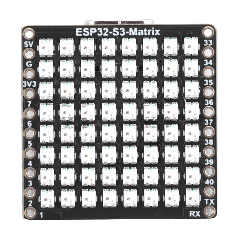 ESP32-S3 Mini-Entwicklungsboard WIFI BT BLE 5 8x8 RGB LED-Matrix an Bord für Elektronikprojekte – Detail 8