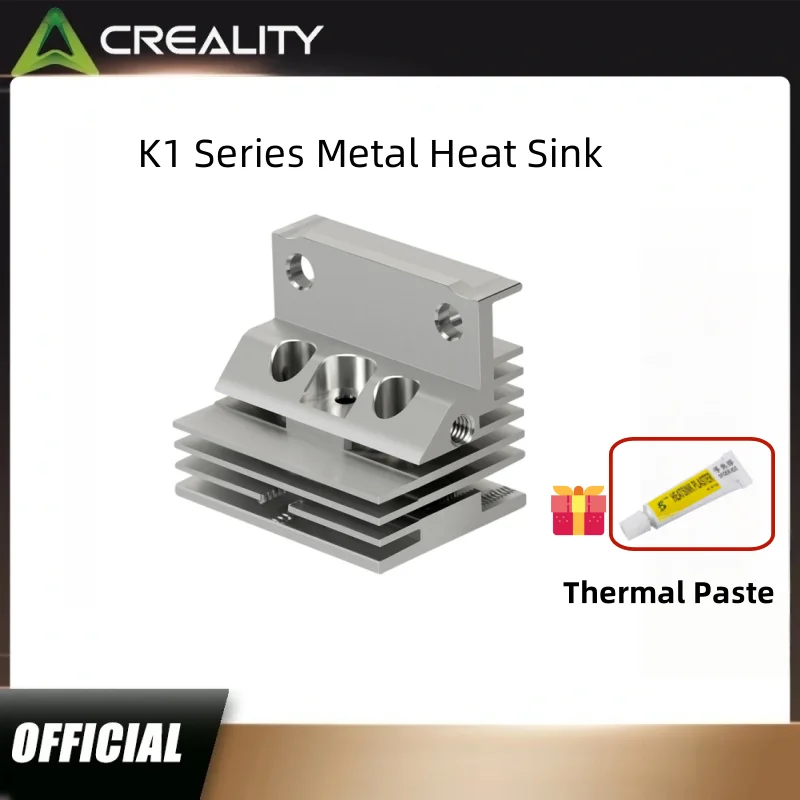 

Creality Original New Radiator Metal Heat Sink for K1/K1C/K1 Max Hotend Kit with Thermal Conductive Silicone Grease Paste