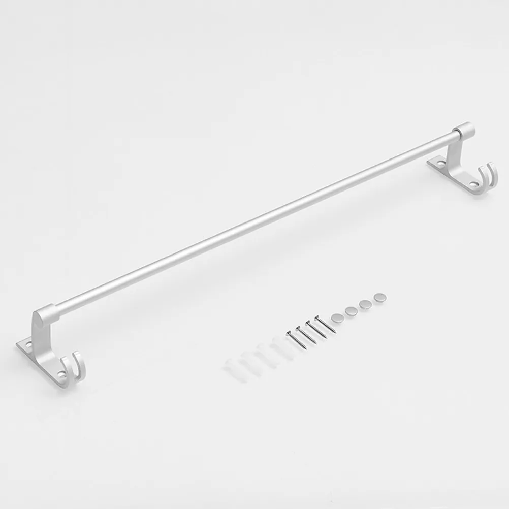 

Space Aluminum Towel Bar Single Polished Rust Proof Wall Mounted Bathroom Towel Holder Shower Sponge Hook with Screws Easy