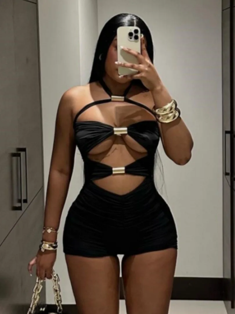 

Женский сексуальный комбинезон для похудения с металлической трубкой и высокой талией, соблазнительный трансокеанский дизайн