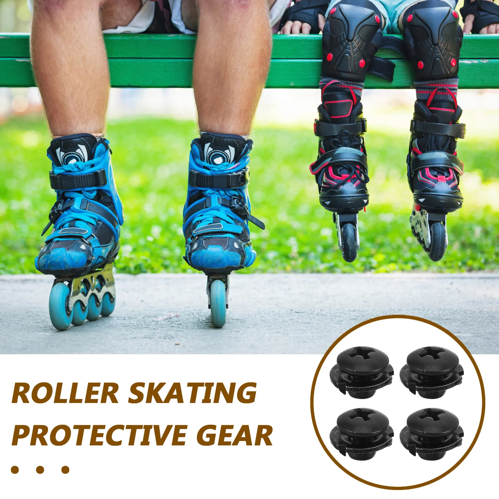6Set Roller Skate Buckles Screws Quick Repair Lightweight Durable Energy Strap Replacement for Speed Skating Accessories