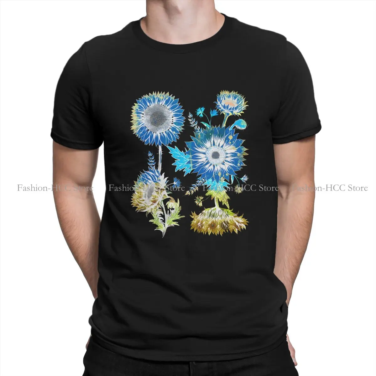 Sunflowers Floral Ukraine Cute Retro Newest Polyester TShirts Ukrainian Vyshyvanka Ornament Male Graphic Tops T Shirt Round Neck