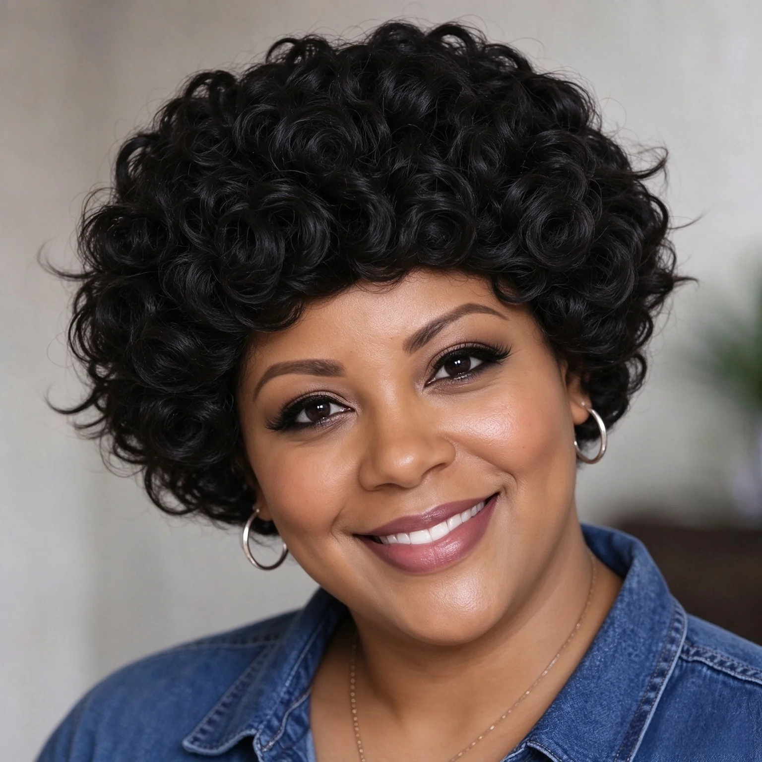 Short Curly Pixie Cut Human Hair Wig For Women Brazilian Remy Hair Glueless Machine Made Wig Black High Density Short wigs