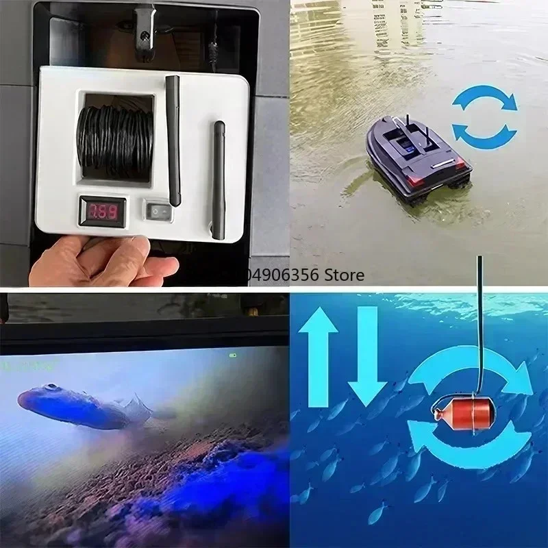 for 4.3/7 inch 0.6-30m underwater fish detection tool with water depth and temperature measurement function