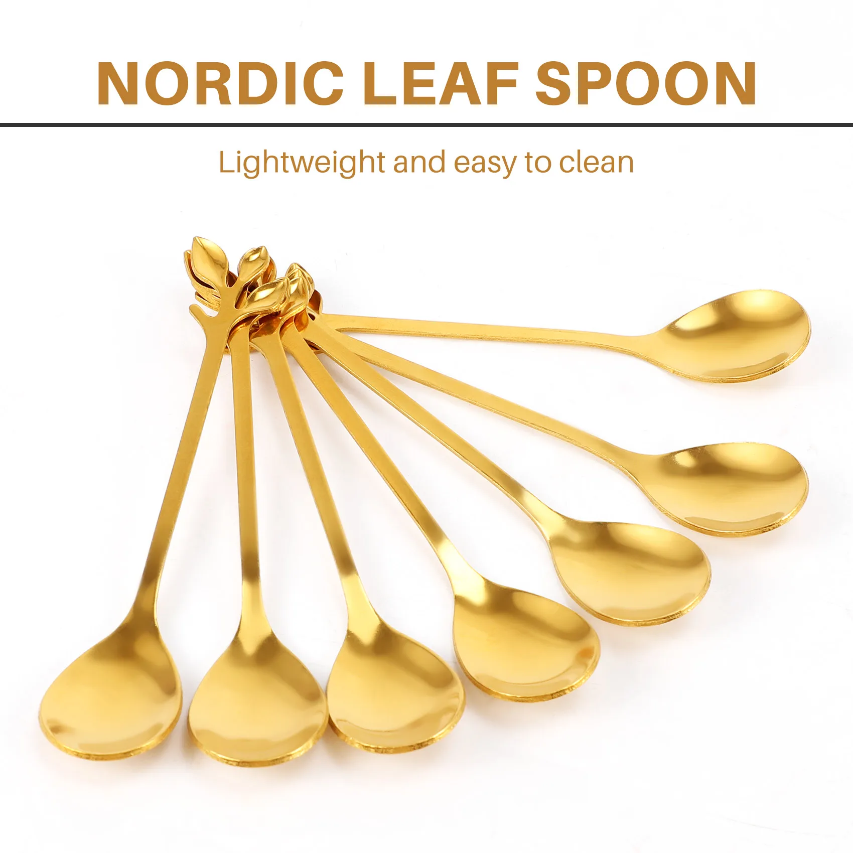 

ABIY Ice-Cream Tea Stirring Spoons Retro Dessert Demitasse Espresso Spoons Cutlery Kitchen Tableware 1 Set of 8 Pieces