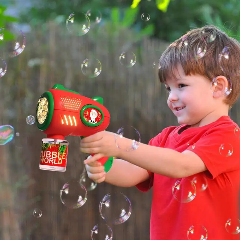 New Christmas Funny Bubble Toy Santa Claus Bubble Machine Electric Santa Automatic Bubble Blower Xmas New Year Gifts for Kids