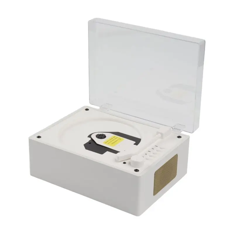 B63B-Retro CD Player Rechargeable USB 3.5Mm AUX Portable Bluetooth 5.0 CD BT Compatible Home Music Player