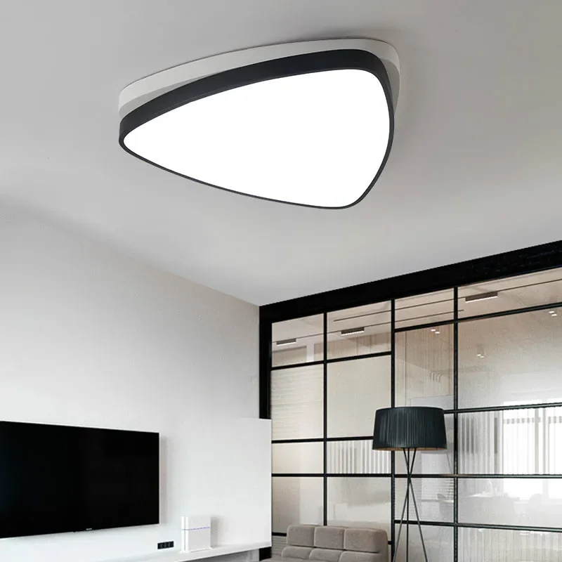 

Modern triangle Ceiling Light with Cool white+Warm white 36W LED flush mount led lamp for 15-20 square meters bedroom