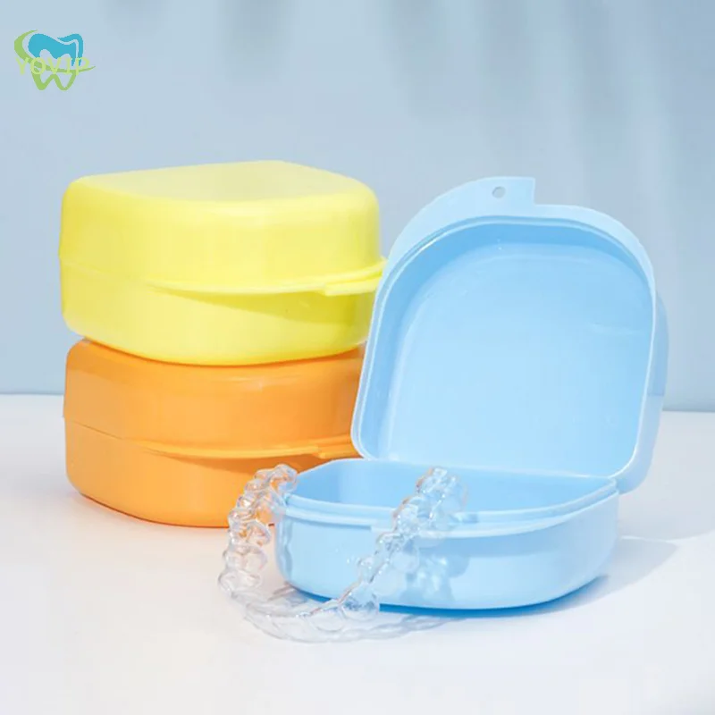 1Pcs Denture Storage Box Partial Denture Case Orthodontic Prosthesis Teeth Container Boxes Dental Retainer