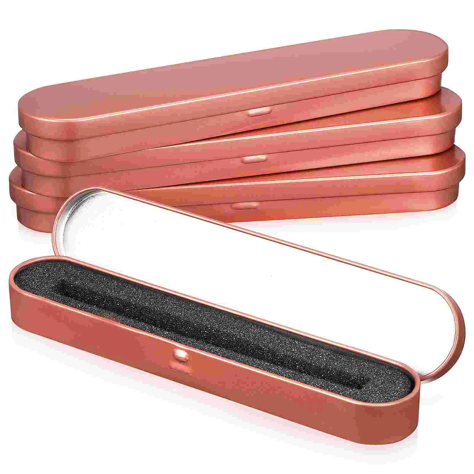 4-delige balpennen geschenkdozen lege metalen potloodhouder voor voering gouden balpenkast bureau hard