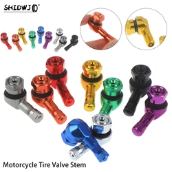2pcs CNC Motorcycle Rim 90 Degree Angle Aluminum Alloy Valve Motorcycle Wheel Tire Tubeless Valve Stems For Rim Wheel Parts