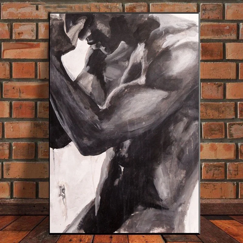 رسومات مثيرة عارية للرجال لوحة قماشية ، ملصق للمثليين ، مطبوعات ، فن جدارية ، صور للرجل ، غرفة للزوجين ، ديكور للمنزل ، هدية #3
