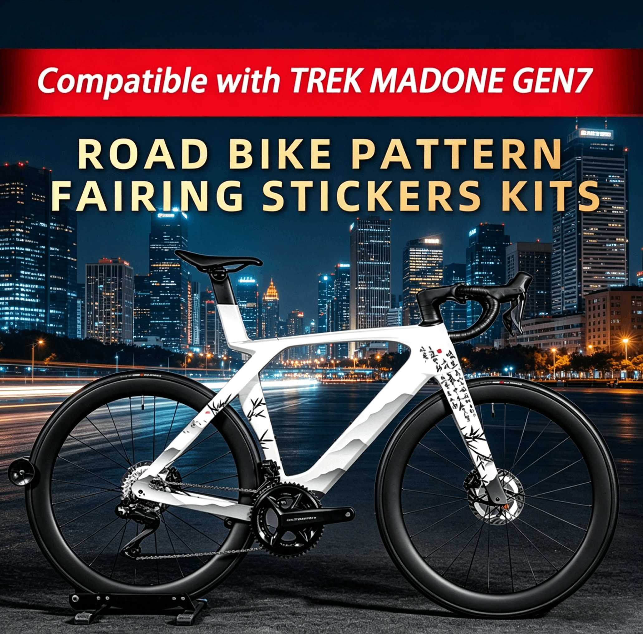 Compatible With TREK 7th Gen Madone Road Bike Frame Decal Full Car Wrap Sticker Anti-Scratch No Residue