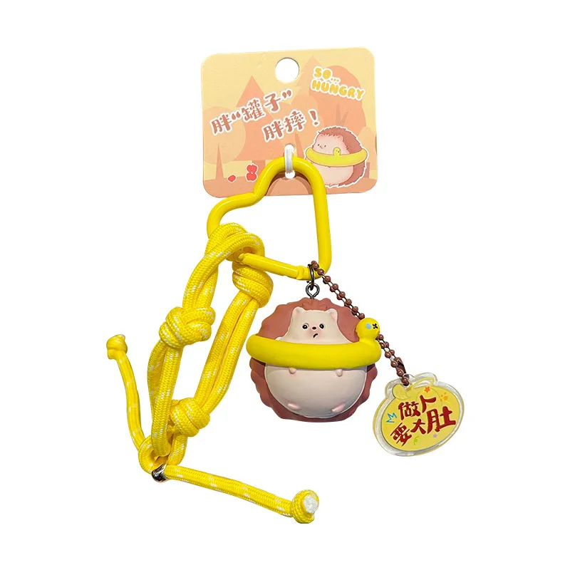 AliExpress Lovely Chubby Swimming Ring Sleeping Hedgehog Doll Keychain Cute Ride Electric Bike Eat Potato Chips Weighing Hedgehog Key Chain