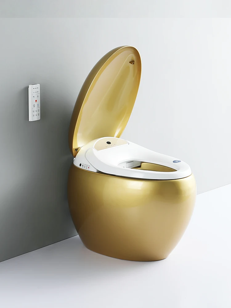 Creative European Golden Egg shaped Remote Control Fully Automatic Integrated Colorful Intelligent Toilet