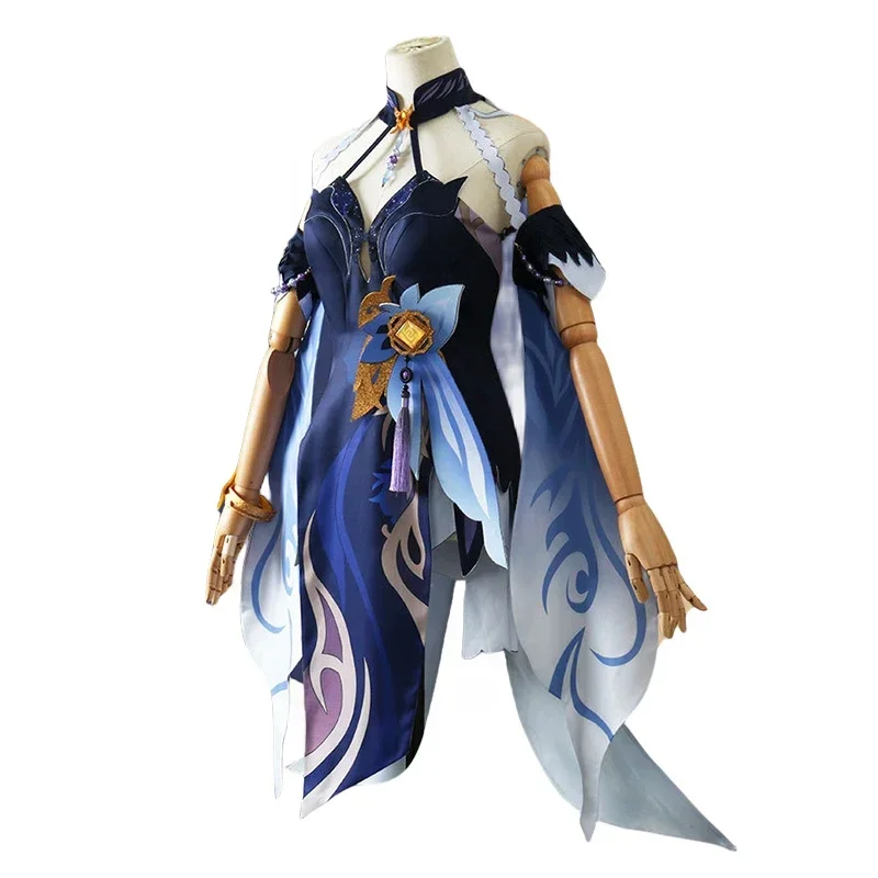 Ningguang Cosplay Dress Game Impact Ningguang Cosplay Costume Ning Guang Dress Wig Halloween Carnival Costumes for Women