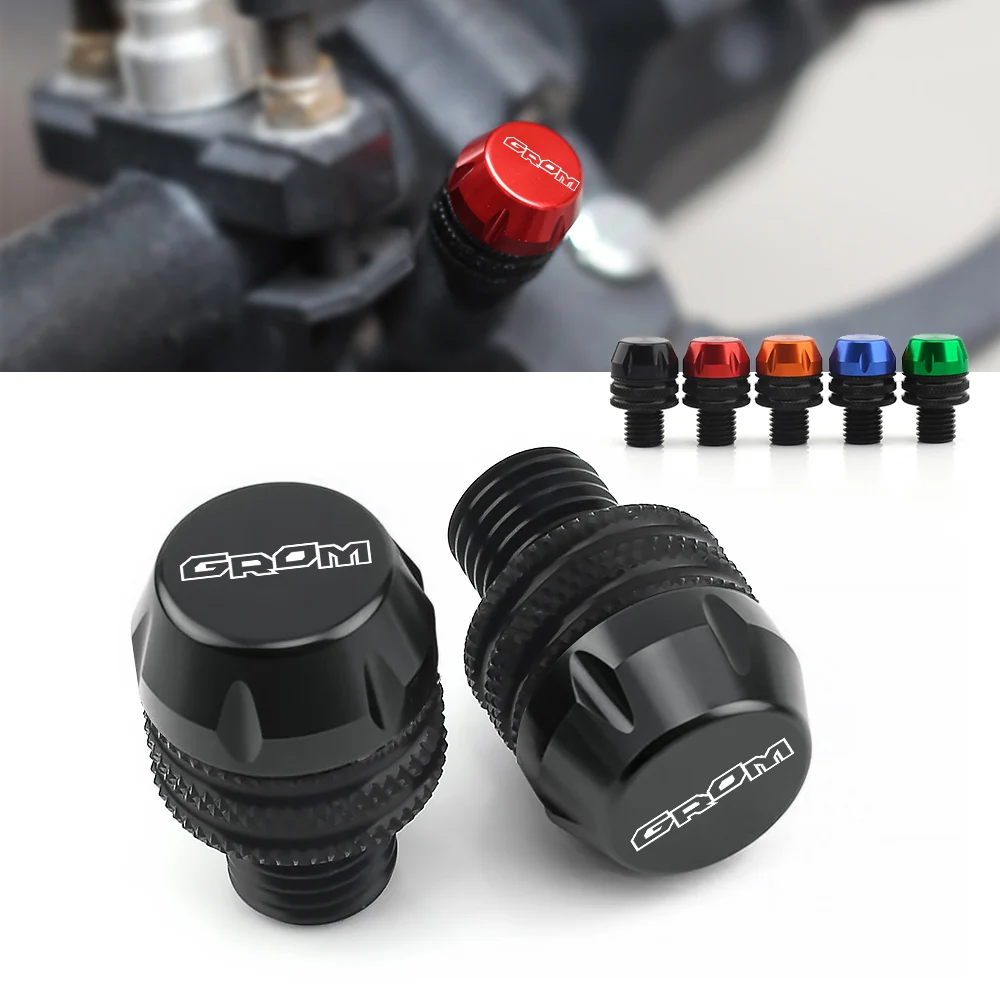 Para Honda GROM MSX125 Msx 125 2013-2024 2025 CNC tapones de agujero de espejo de aluminio tornillos tapa pernos 1 par accesorios de motocicleta
