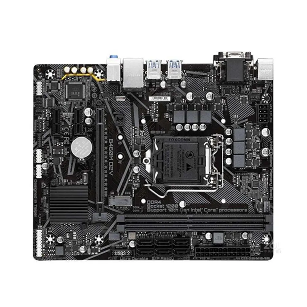 For B460M-D2V Motherboard LGA 1200 supports 10th generation CPU and supports VGA DVI