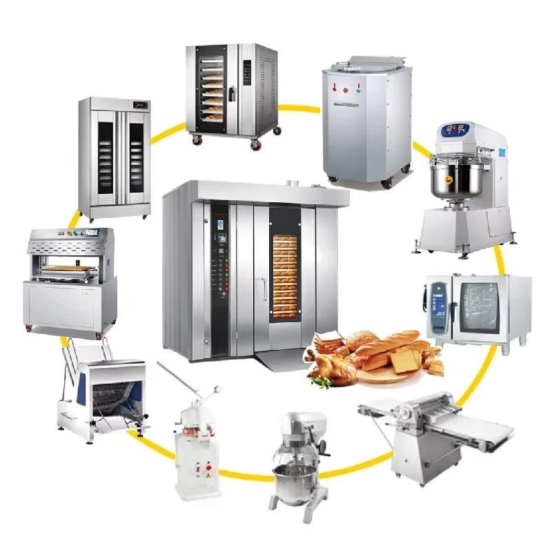 32 Trays Rotary Bread Rack Oven Bakery Equipment Electric Big Rotating Baking Automatic Rotatory Oven for Bakery