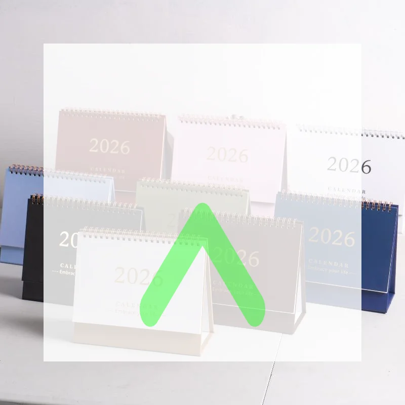 

Новый мини-календарь 2026: простой настольный календарь, креативный портативный календарь-планировщик на спирали, настольное украшение, офисные принадлежности