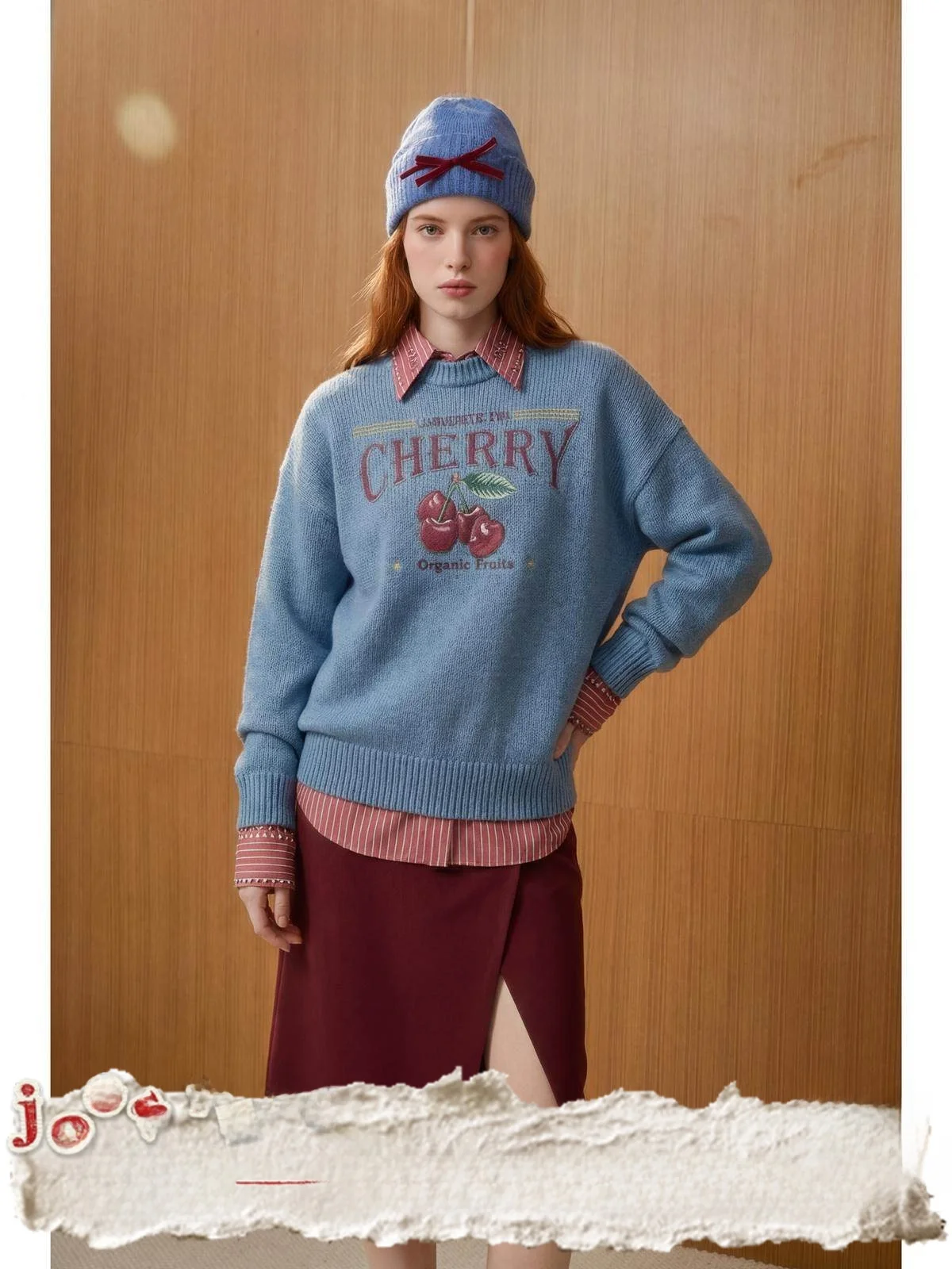 

Синий повседневный свободный женский свитер с дизайном «дырки», Jia Huazun Sakura Lacape, зимняя новинка, вязаный длинный топ