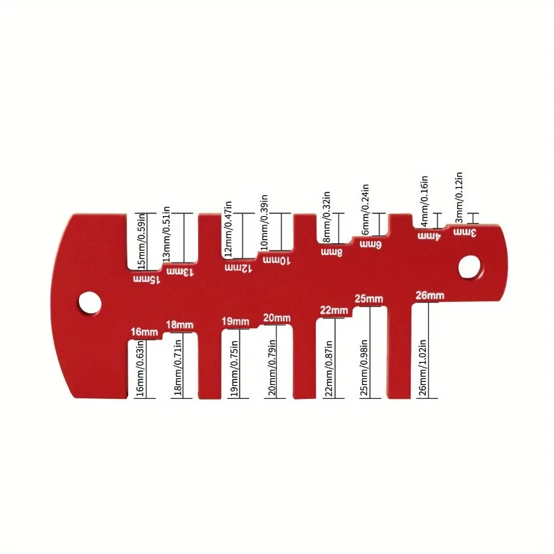 

Aluminum alloy height gauge, fishbone block, woodworking measurement, table saw slotting depth measurement