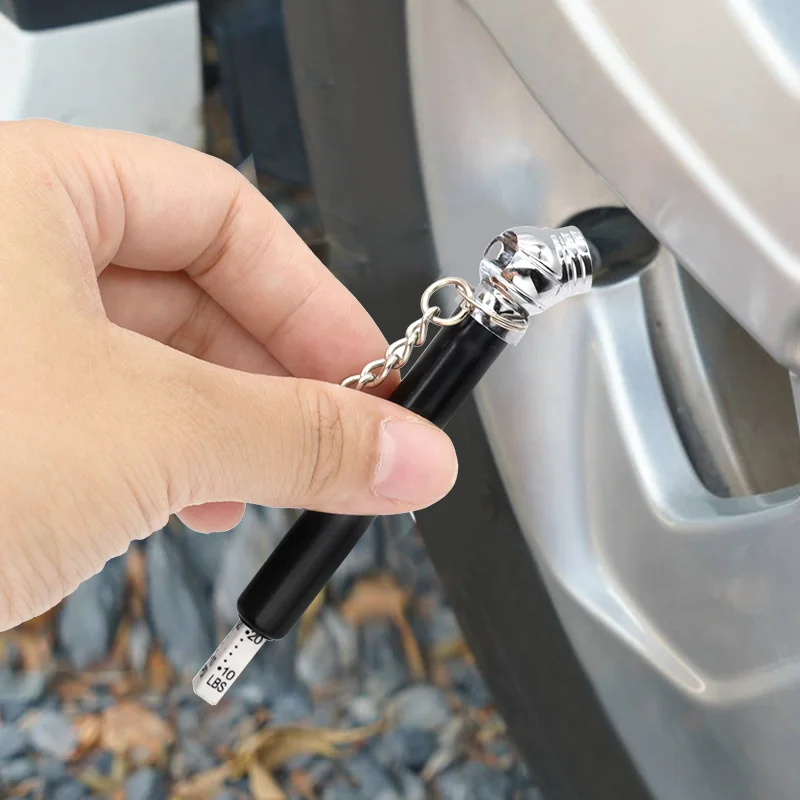 1PC Portable Tire Pressure Gauge Vehicle Car Motorcycle Meter Pen Car Accessories 8mm Diagnostic Tool Random Color