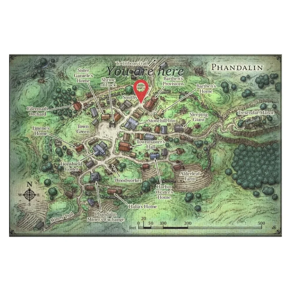 

D&D Map you are here. Jigsaw Puzzle Custom Name Wood Custom Puzzle