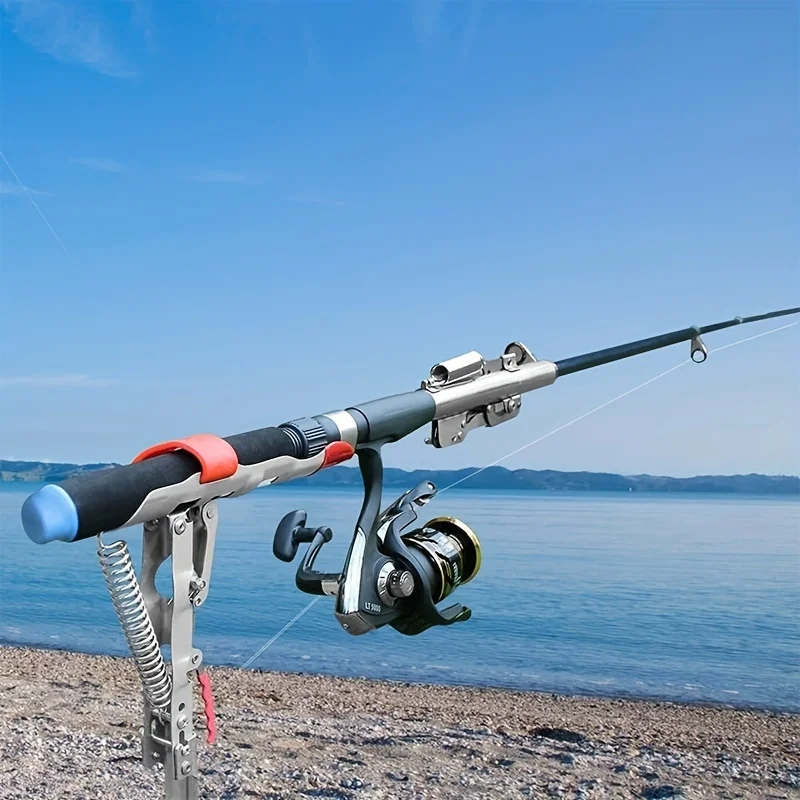 1Pc Hands-Free Automatic Spring Angle Fishing Rod Holder Foldable Anti-Rust Steel Pole Stand for Sea Rod Fishing Tackle Dropship