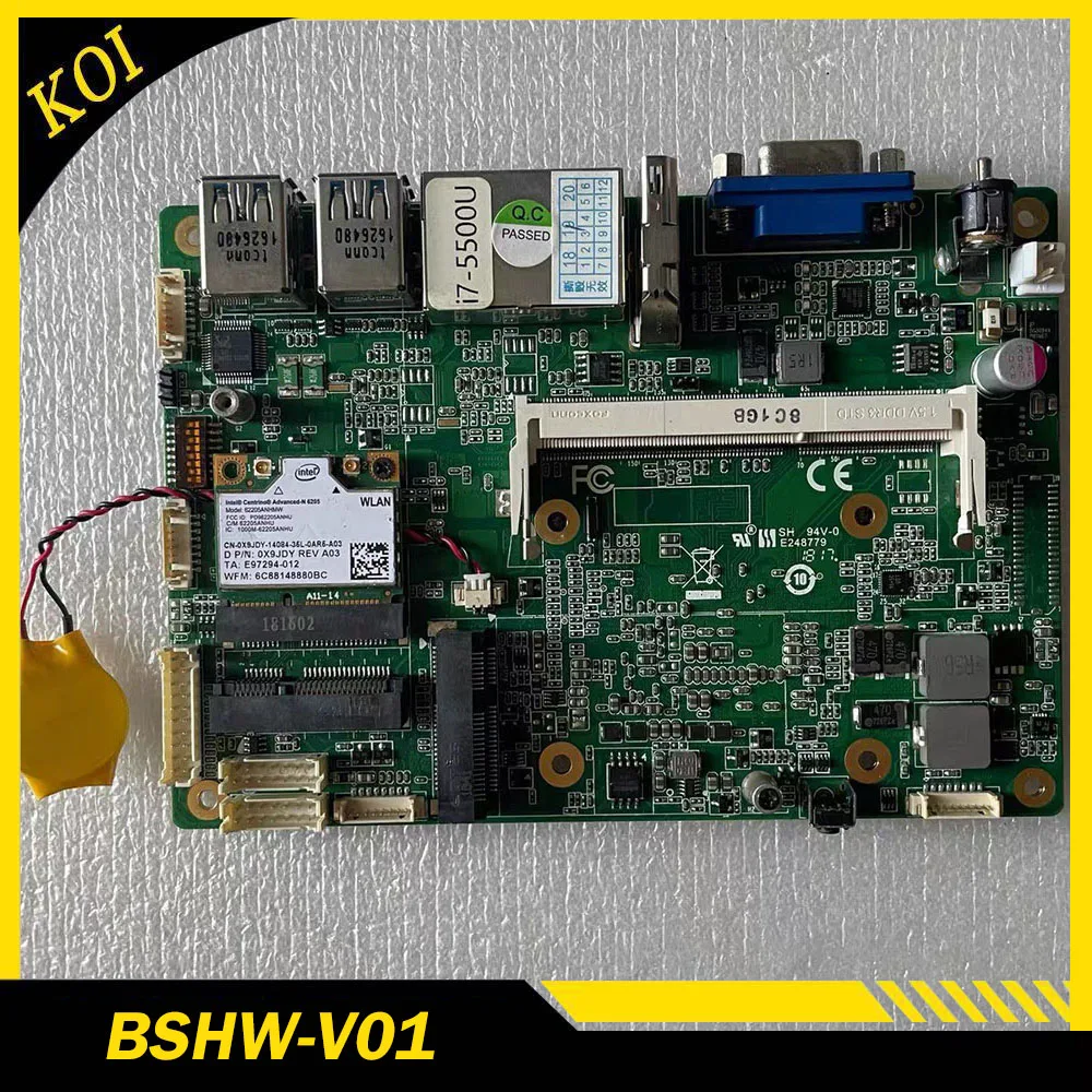 BSHW-V01 dual network port i7-5500U 3.5-inch industrial computer board