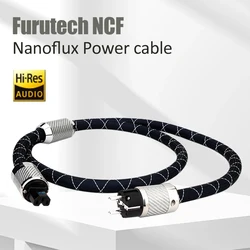 HiFi Furutech nanoflux-18 Kabel zasilający OCC Schuko EU/US Kabel zasilający AC Rodowane włókno węglowe FI-E50 FI-50 (R) Wtyczka NCF gorączka audio