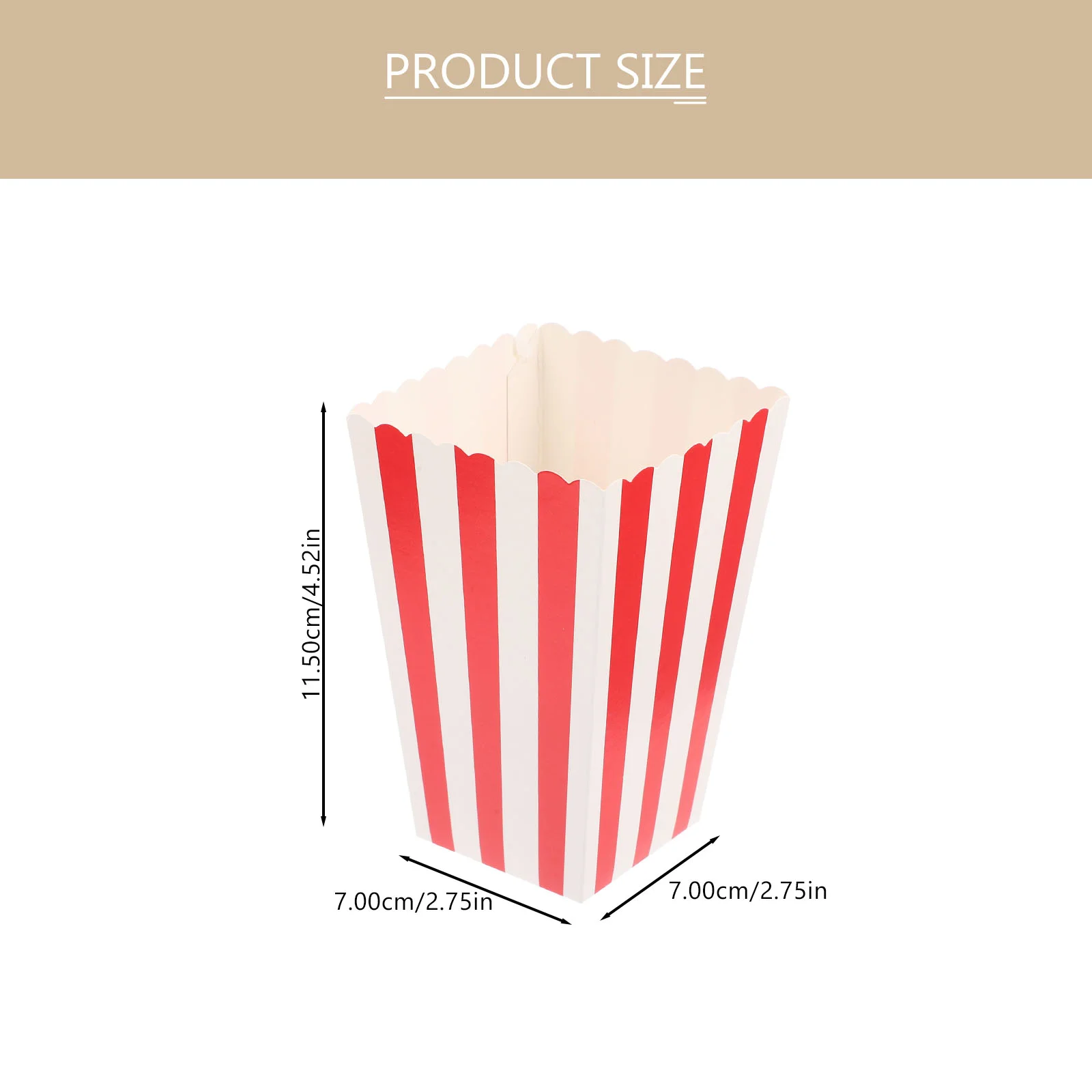 24 Pcs Movie Night Supply Popcorn Paper Boxes for Party Bag Gift Supplies Snack Containers