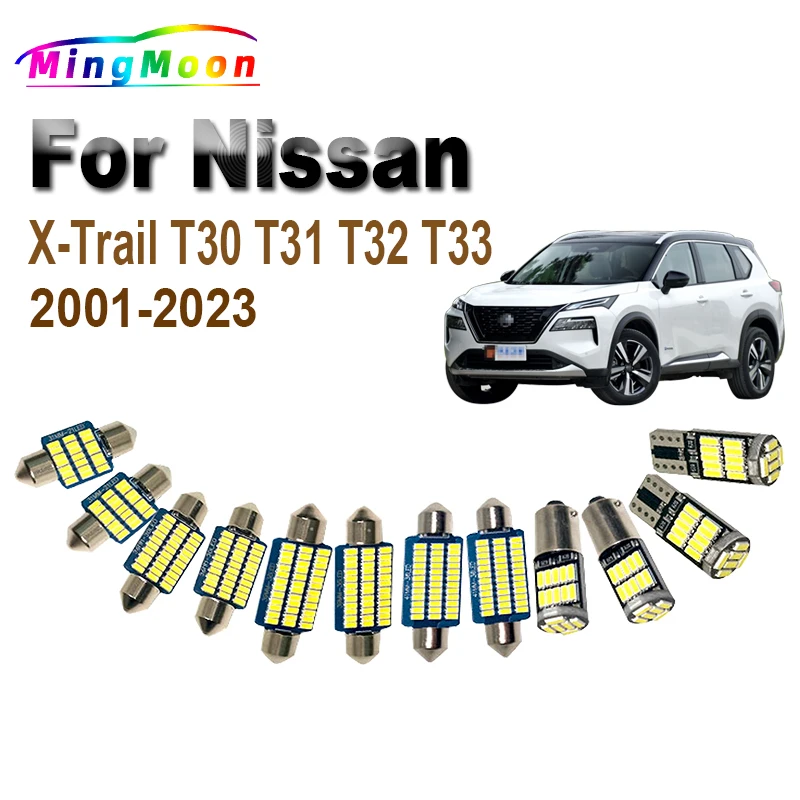 Canbus For Nissan X-Trail Xtrail T30 T31 T32 T33 2001- 2019 2020 2021 2022 2023 Indoor Bulb LED Interior Map Dome Light Kit