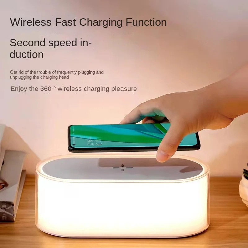 

New Creative Gift Small Night Light Multifunctional Mobile Wireless Charging Table Light Home Desktop Decorative Light