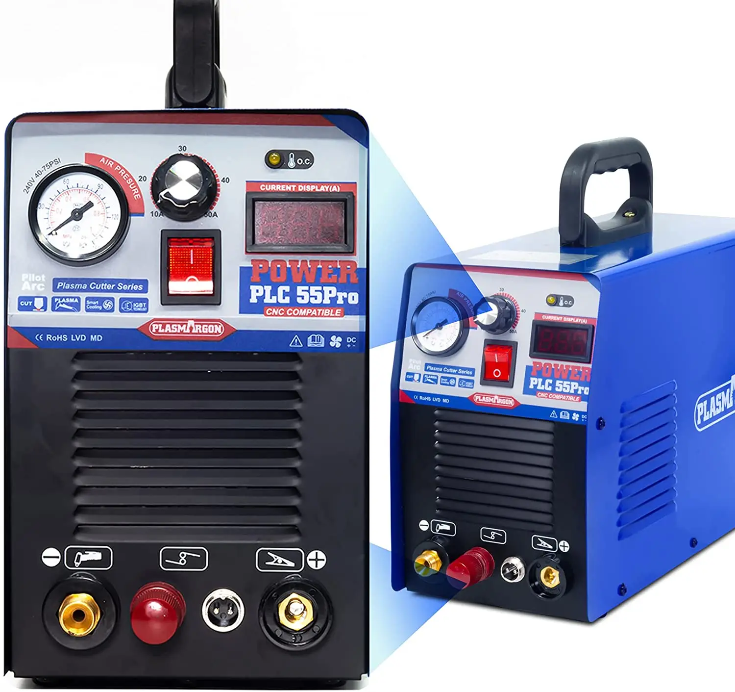 Plasmargon Plasma Cutter 55APilot Arc Plasma Cutting Machine CNC Plasma Cutter Low Frequency IGBT Metal Cutting Machinery 16MM