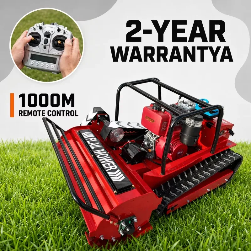 CE EPA Diesel Engine Grass Cutting Machine Agriculture Rubber Tracks Remote Control Robot Lawn Mower Flail Mower